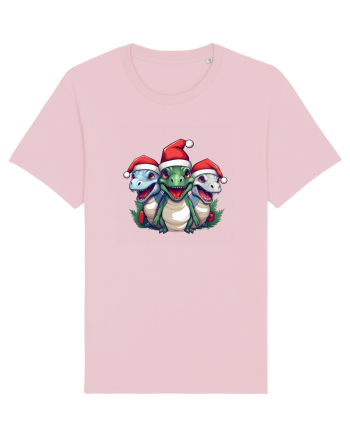 Christmas dinosaur party Cotton Pink