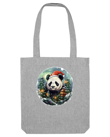 Christmas Panda Heather Grey