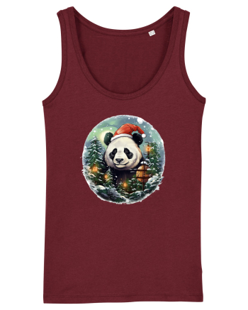 Christmas Panda Burgundy