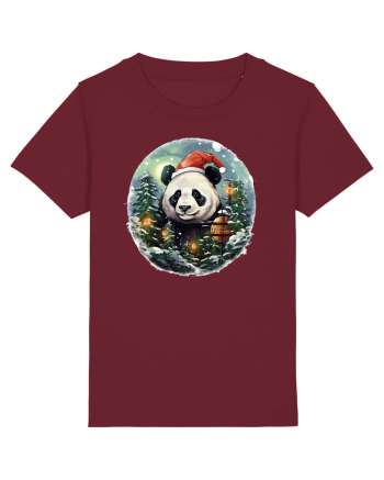 Christmas Panda Burgundy