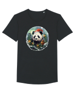 Christmas Panda Tricou mânecă scurtă guler larg Bărbat Skater