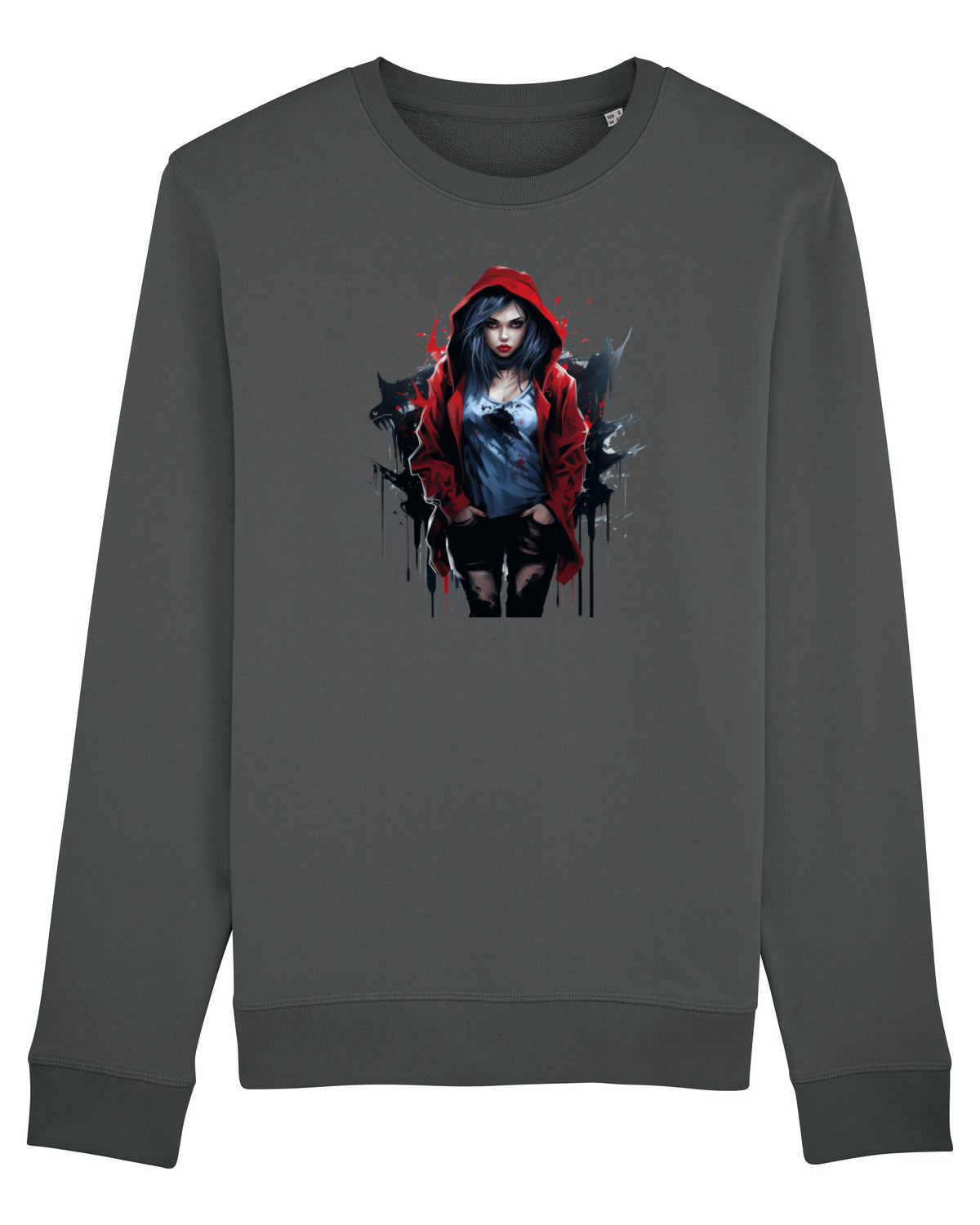 Bluză mânecă lungă Unisex Rise Anthracite