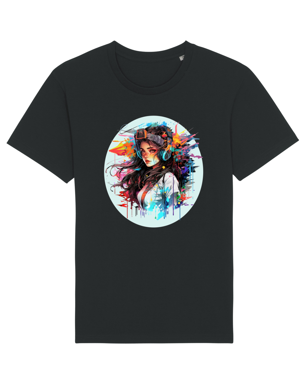 Tricou mânecă scurtă Unisex Rocker Black