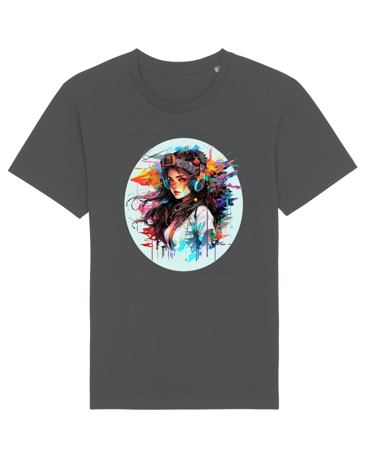 Tricou mânecă scurtă Unisex Rocker Anthracite