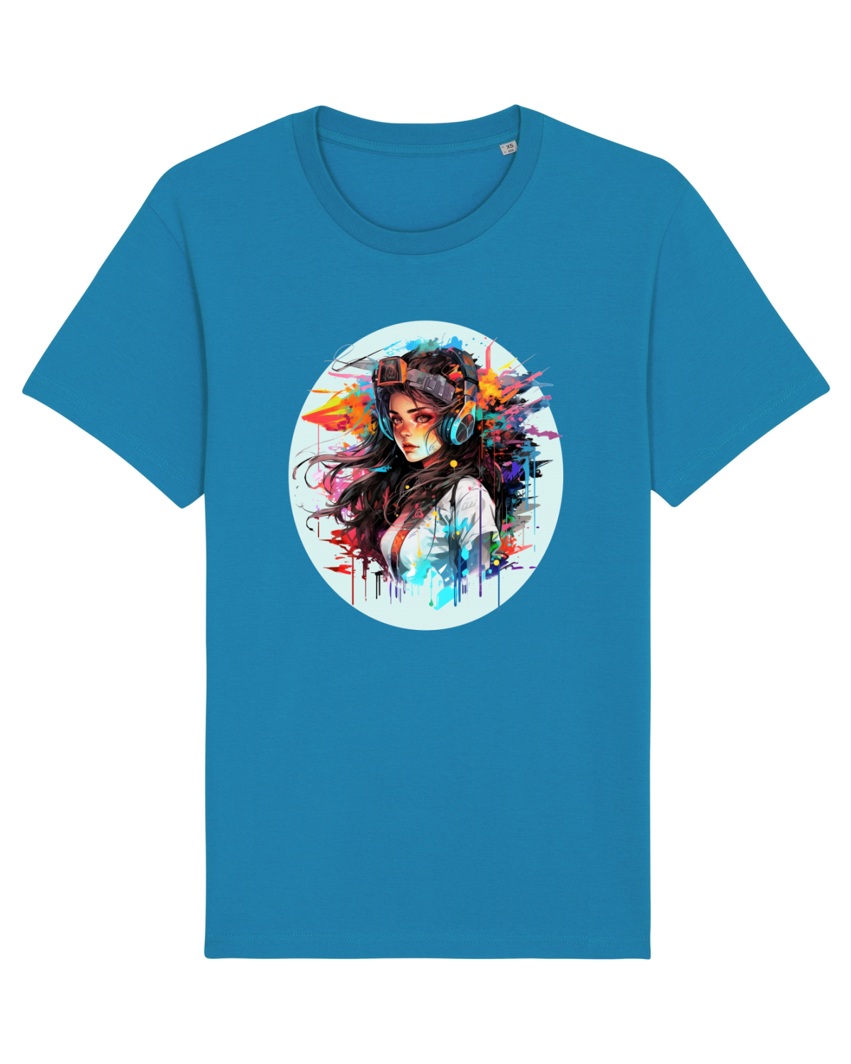 Tricou mânecă scurtă Unisex Rocker Azur