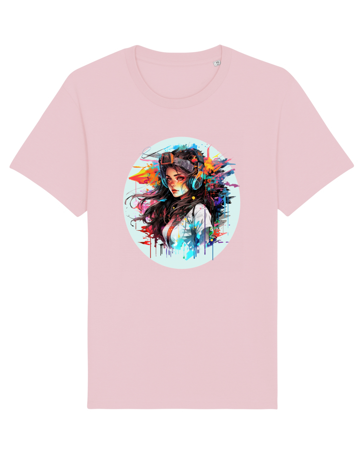 Tricou mânecă scurtă Unisex Rocker Cotton Pink
