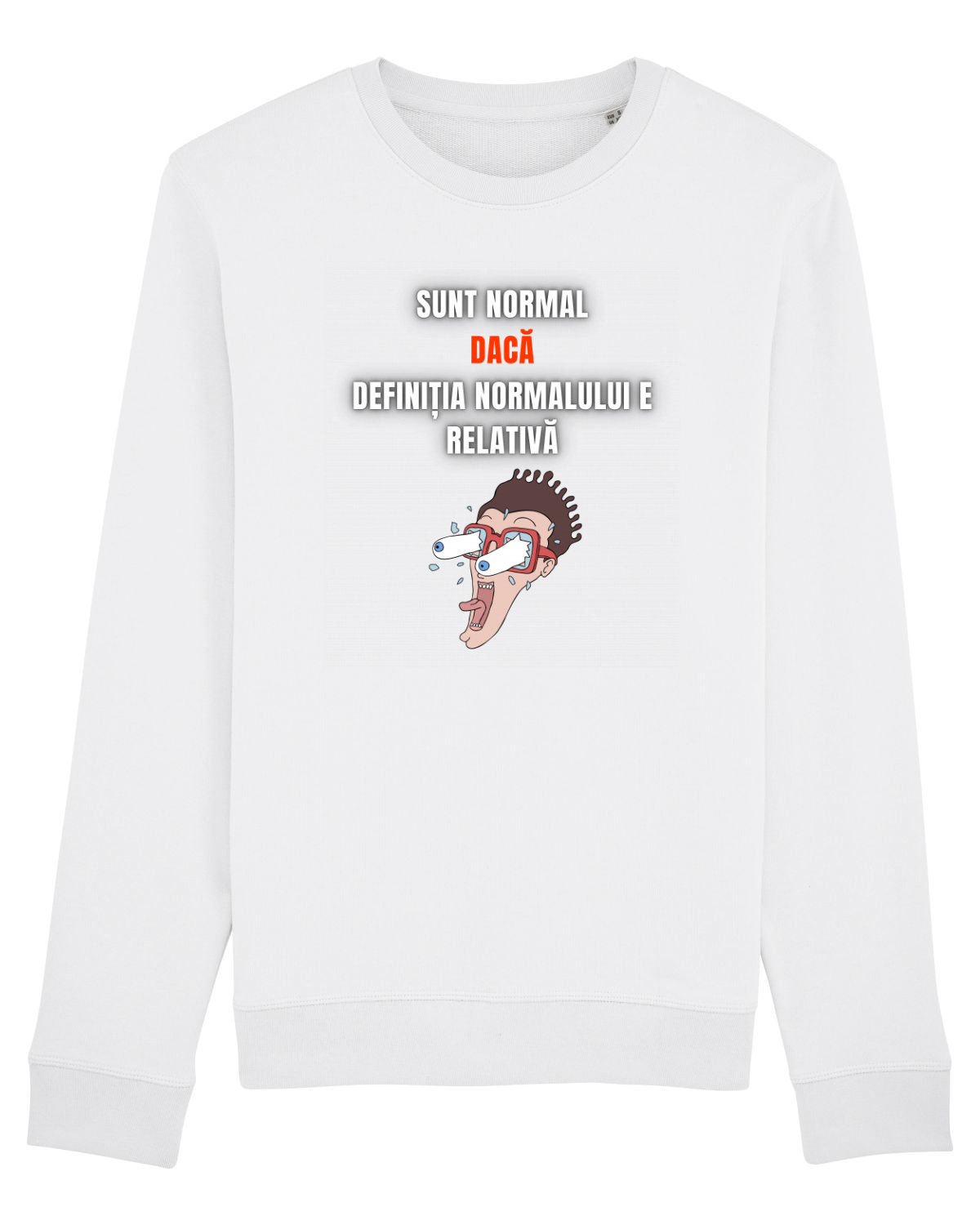 Bluză mânecă lungă Unisex Rise White