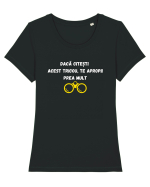 TE APROPII PREA MULT Tricou mânecă scurtă guler larg fitted Damă Expresser