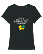 TRICOUL MEU SE POTRIVEȘTE Tricou mânecă scurtă guler larg fitted Damă Expresser