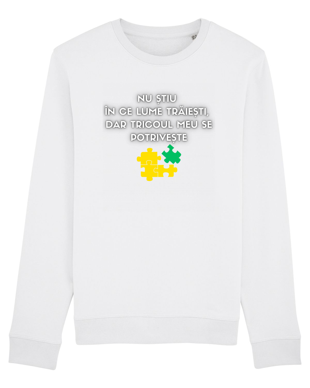 Bluză mânecă lungă Unisex Rise White