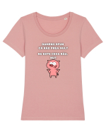 RÂD PREA MULT - PORCUȘOR Tricou mânecă scurtă guler larg fitted Damă Expresser