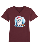 Christmas cat Tricou mânecă scurtă guler V Bărbat Presenter
