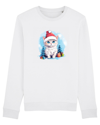 Christmas cat White