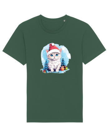 Christmas cat Bottle Green