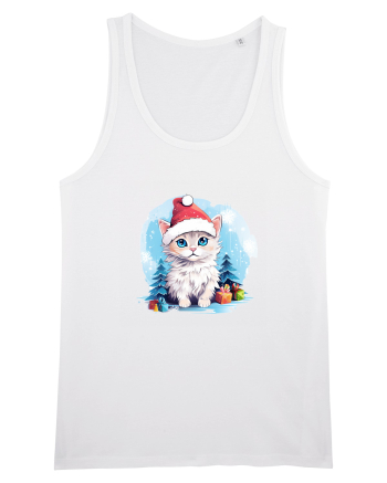 Christmas cat White