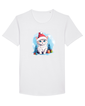 Christmas cat White