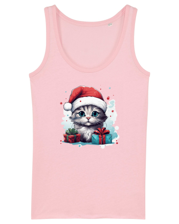 Christmas cat Cotton Pink