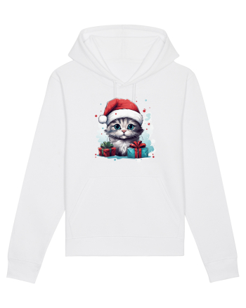 Christmas cat White