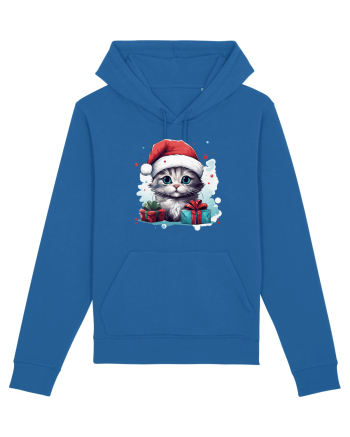 Christmas cat Royal Blue