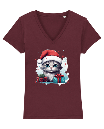 Christmas cat Burgundy
