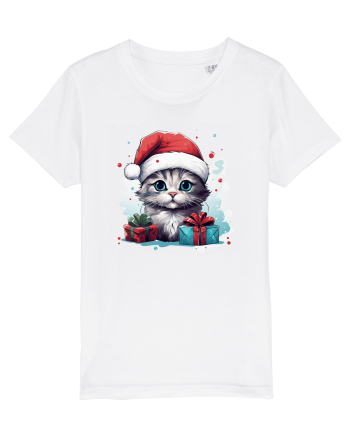 Christmas cat White