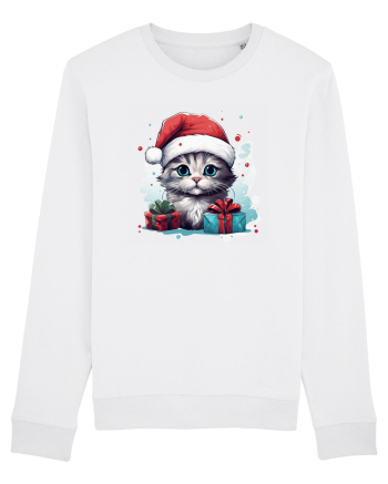 Christmas cat White