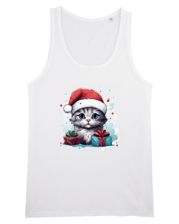 Christmas cat White