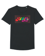 Adventure text Tricou mânecă scurtă guler larg Bărbat Skater