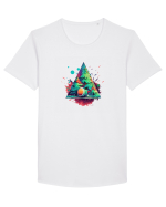 Christmas splash  Tricou mânecă scurtă guler larg Bărbat Skater