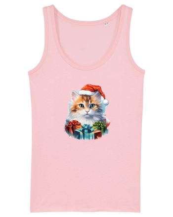 Christmas cat Cotton Pink