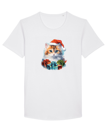 Christmas cat White
