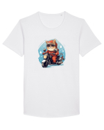 Rocker Cat Tricou mânecă scurtă guler larg Bărbat Skater