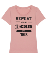 Pot să fac asta Tricou mânecă scurtă guler larg fitted Damă Expresser