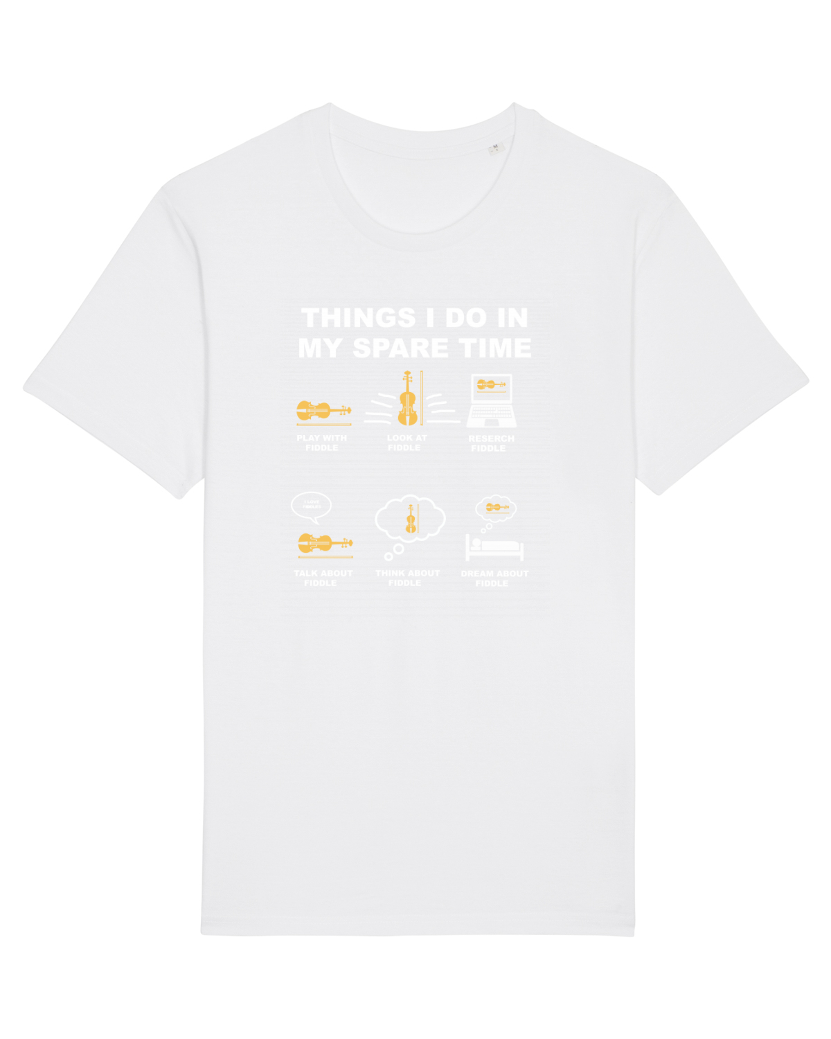 Tricou mânecă scurtă Unisex Rocker White