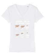 SNAKE Tricou mânecă scurtă guler V Damă Evoker