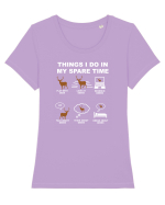 DEER Tricou mânecă scurtă guler larg fitted Damă Expresser