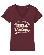Născut in 1994 BC Aged to perfection Tricou mânecă scurtă guler V Damă Evoker