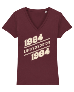 Născut in 1984 BC Limited edition Tricou mânecă scurtă guler V Damă Evoker