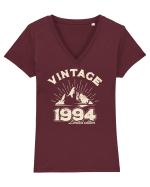 Născut in 1994 BC Vintage limited edition Tricou mânecă scurtă guler V Damă Evoker