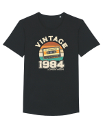 Născut in 1984 Retro sunset casette Tricou mânecă scurtă guler larg Bărbat Skater