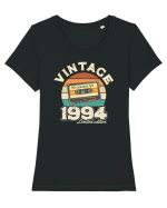 Născut in 1994 Retro sunset casette Tricou mânecă scurtă guler larg fitted Damă Expresser