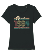 Născut in 1984 ST Classic aged to perfection Tricou mânecă scurtă guler larg fitted Damă Expresser