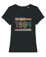 Născut in 1984 ST The finest classic brand Tricou mânecă scurtă guler larg fitted Damă Expresser