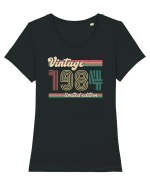 Născut in 1984 ST Vintage limited edition Tricou mânecă scurtă guler larg fitted Damă Expresser