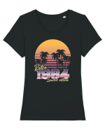 Născut in 1984 SW retro limited edition Tricou mânecă scurtă guler larg fitted Damă Expresser