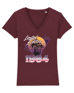 Născut in 1984 SW triangles limited edition Tricou mânecă scurtă guler V Damă Evoker