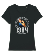 Aweesome woman since 1984 - Cadou aniversar 1984 Tricou mânecă scurtă guler larg fitted Damă Expresser