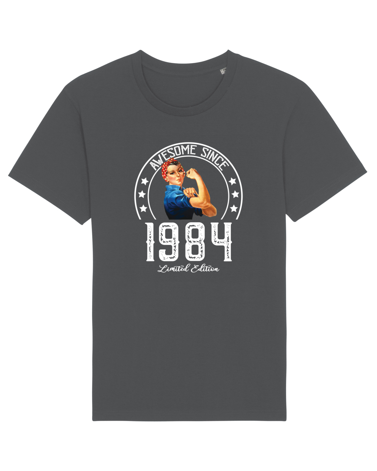 Tricou mânecă scurtă Unisex Rocker Anthracite