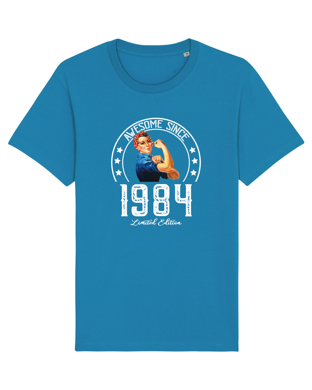 Tricou mânecă scurtă Unisex Rocker Azur