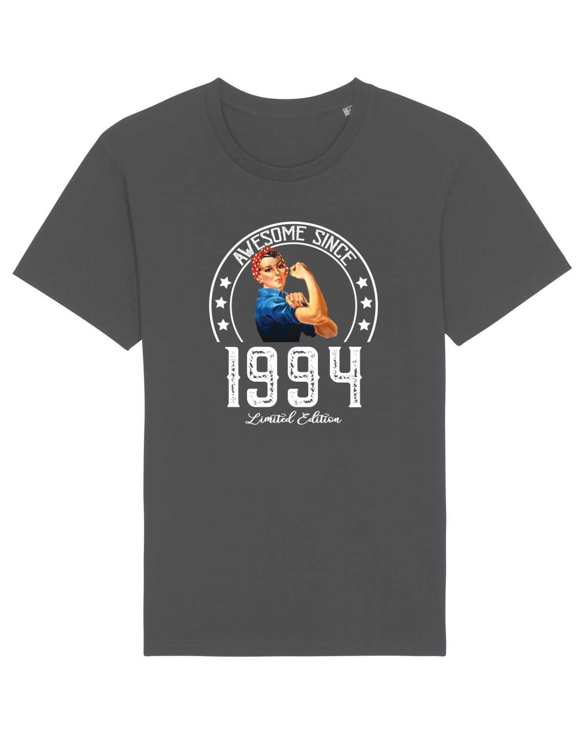 Tricou mânecă scurtă Unisex Rocker Anthracite
